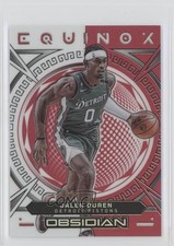 2022-23 Panini Obsidian Equinox Electric Etch Red Flood Jalen Duren #39 0x49
