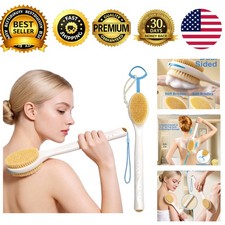 Extendable Back Scrubber 17.5-31.9 Inch Stiff Soft Bristles