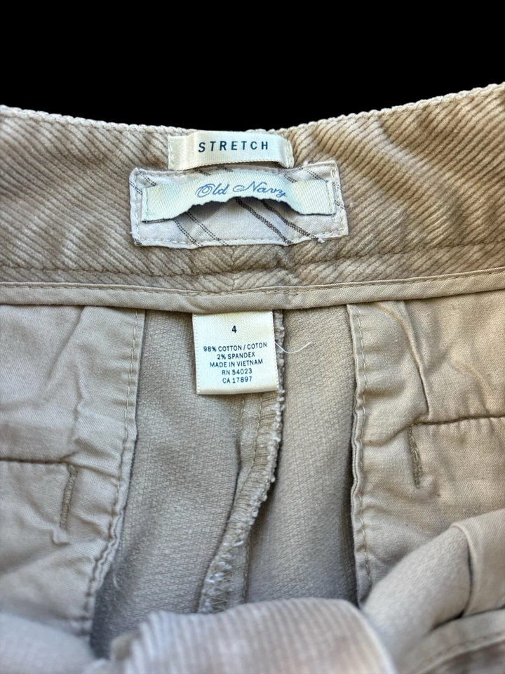 Pantalón Antiguo Azul Marino Pana Caqui Talla 4 Acampanado Bootcut Retro Y2K Otoño Tiro Bajo Preppy Foto 2 de 4