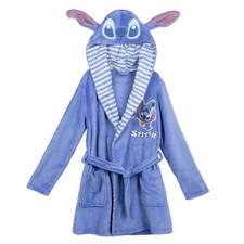 Stitch Bathrobe - Soft Coral Fleece Dressing Gown for Women  Men