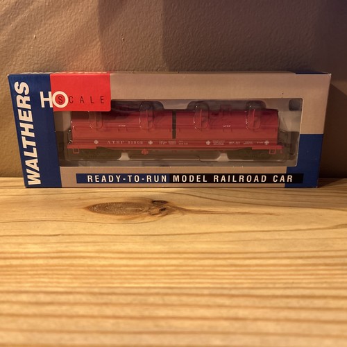 HO WALTHERS 932-3821 BOBINA COJÍN COCHE CAPÓS EN ÁNGULO SANTA FE ATSF 91906 ROJO | Zustand: New