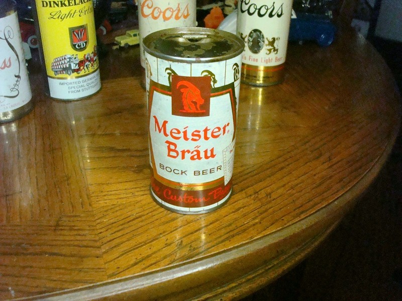 MEISTER BRAU BOCK BEER 1958 FLAT TOP BEER CAN PETER HAND BREWERY CO CHICAGO ILL