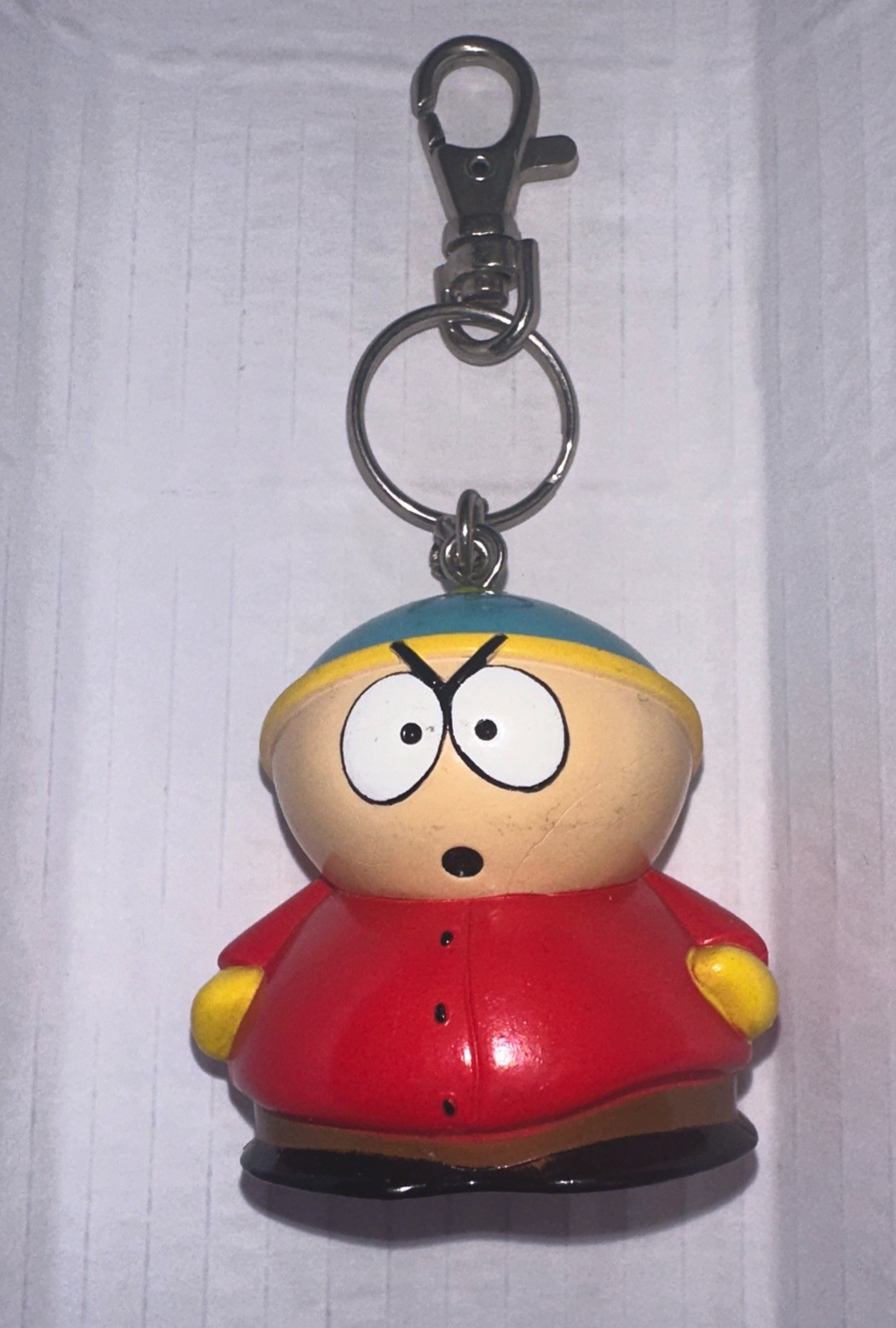 Eric Cartman Vintage 1998 South Park Key Ring Plastic Figure Key Fob