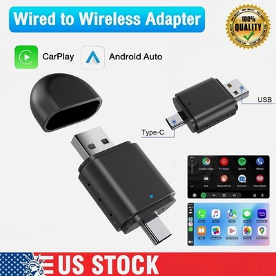 2026 New CarPlay Adapter Wireless CarPlay Plug & Play For iPhone 2 IN 1