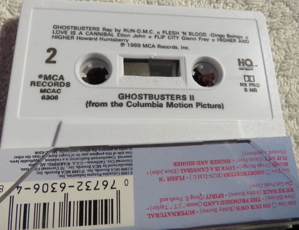 Ghostbusters II Motion Picture Soundtrack (Cassette Tape, 1989, Ghostbusters 2) - Image 2 of 3