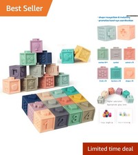 Multicolor Soft Stacking Blocks Set - Baby Sensory Toys for Infants and Toddlers