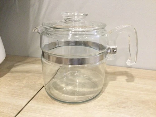 Vintage Pyrex 7756B Percolator 6 Cup Coffee Pot Made in USA  - Pot and Lid Only