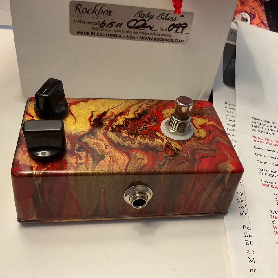 Pedal Rockbox Baby Blues Punto de Ebullición Overdrive/Boost Pedal Efecto Personalizado Foto 3 de 4