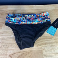 Profile By Gottex Bikini Bottom Banded Size 8 Black Band Color