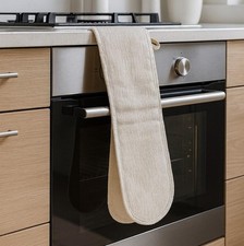 Heavy Duty Double Oven MItt Gloves 100% Cotton Professional Heat Resistant 