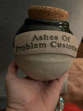 VTG Tumbleweed Pottery Ceramic  Stoneware Ashes of Problem Customers Jar