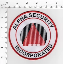 ALPHA SECURITY INCORPORATED COLLECTIBLE POLICE EMBROIDERED DIST COLUMBIA PATCH
