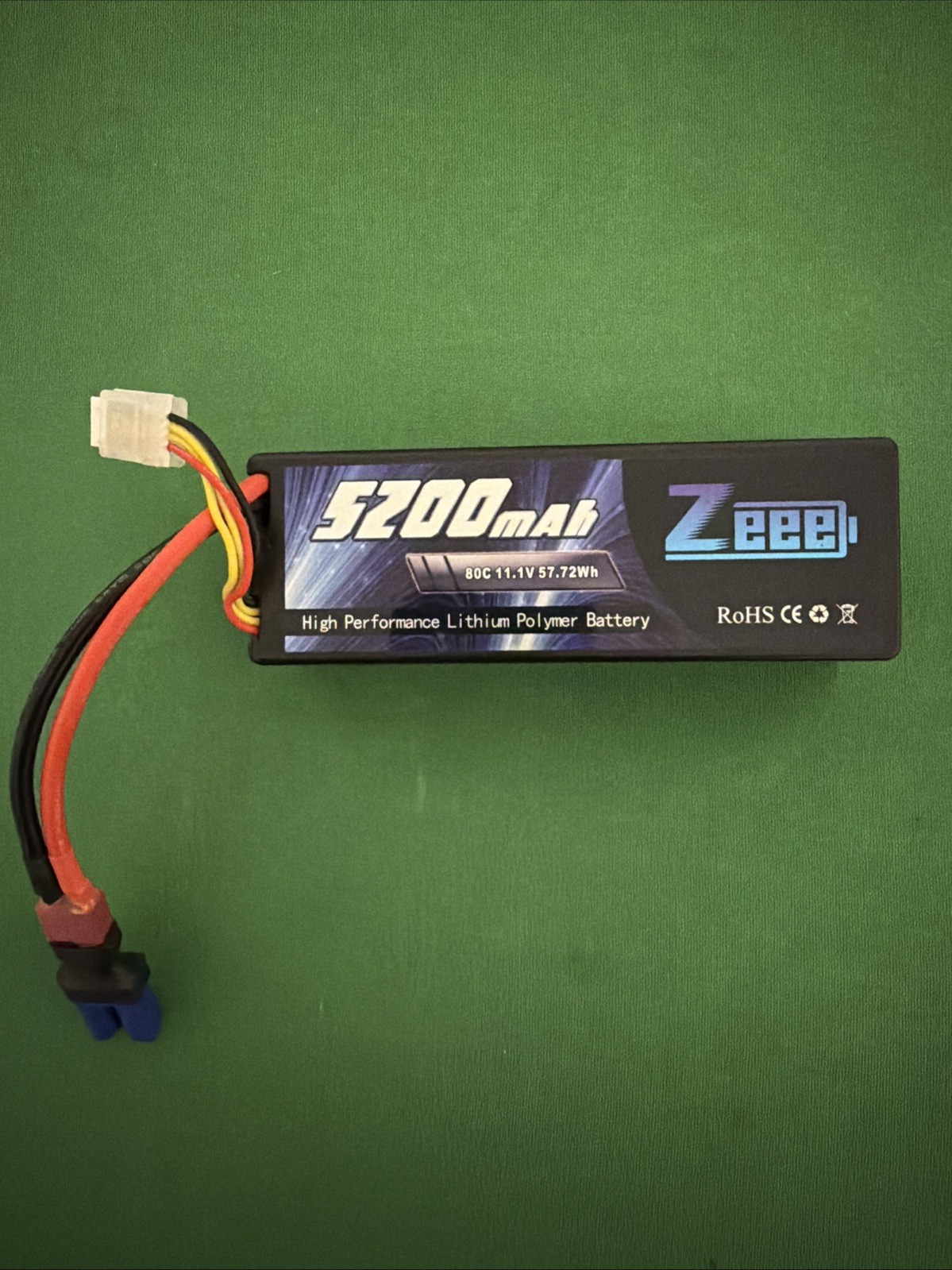 Zeee 5200MAH 80C 11.1V 3S Hardcase Lipo Battery W EC5 Connector #17827