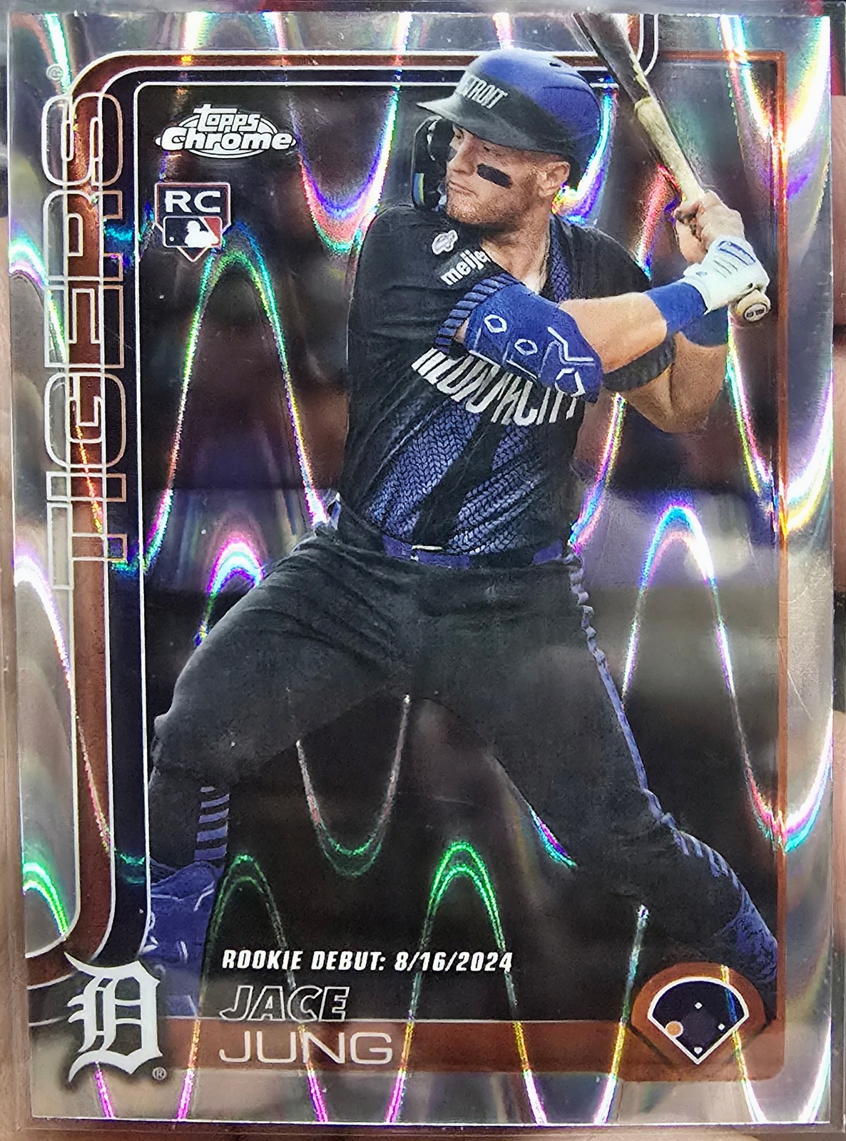2025 Topps Chrome Update #USC121 Jace Jung, RayWave Refractor