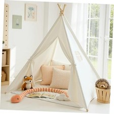 Teepee Tent for Kids Indoor - Toddler Play Tent Washable Tipi Sleepover Nature