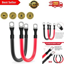 Versatile 9in 4 AWG Battery Cables for Automotive, RV Solar Applications