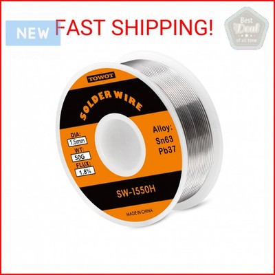 TOWOT 63-37 High Purity Tin Lead Rosin Core Solder Wire for Electrical Soldering