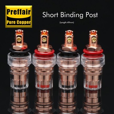 4Pc Audiophile Pure Copper Binding Post Speaker Amplifier Female Banana Terminal
