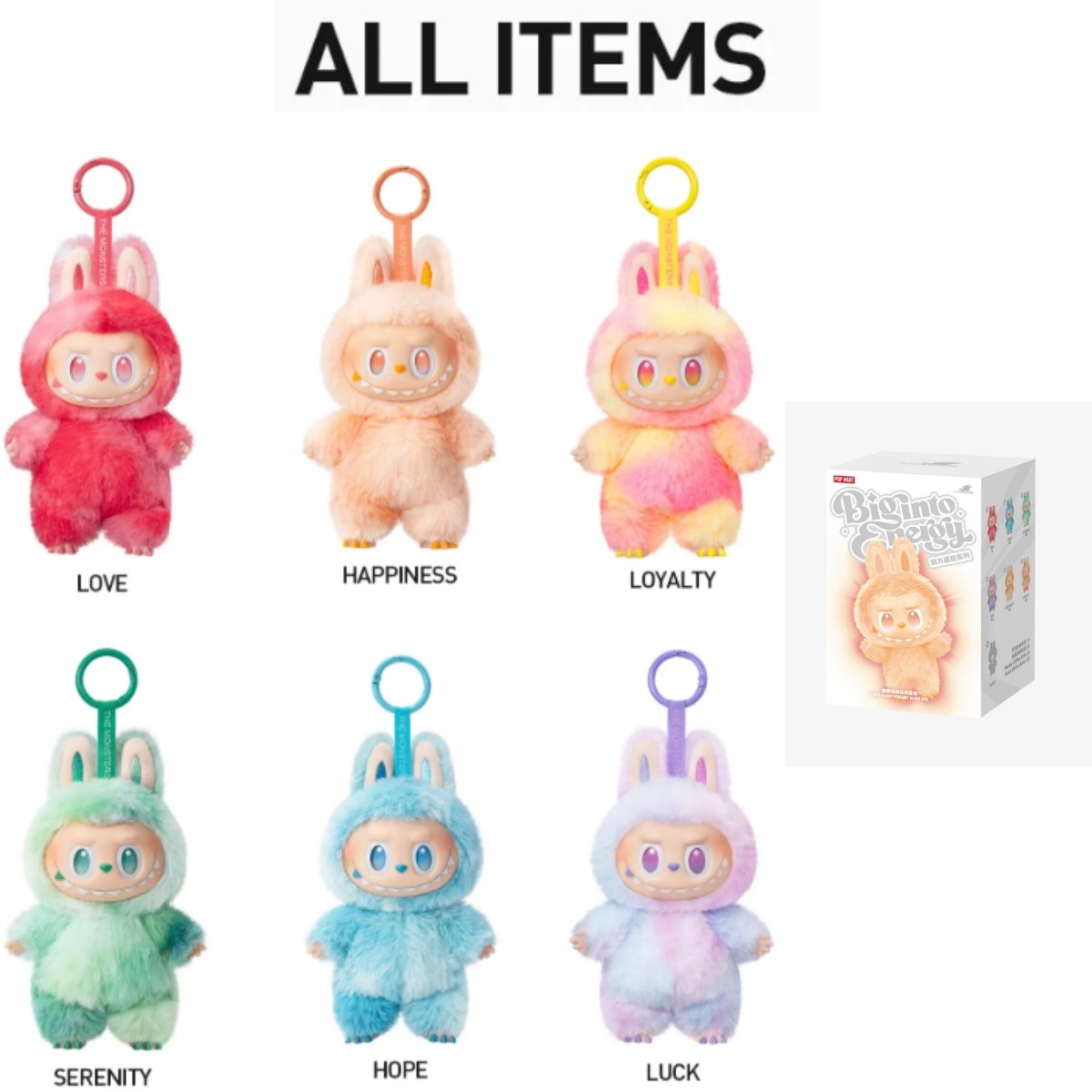 POP MART The Monsters Big into Energy Series-Vinyl Plush Pendant Blind Box