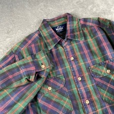 Vtg Woolrich Shirt Jacket Mens Sz M Multicolor Plaid Quilt Lined Button Up