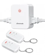 DEWENWILS Remote Control Outlet with 2 Side Outlets & 2 Remotes No Wiring Needed