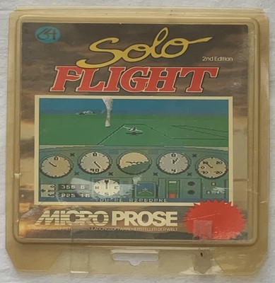 Solo Flight (Microprose 1985) Commodore C64 (Cover, Manual, Diskette)