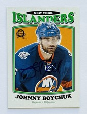 Johnny Boychuk New York Islanders Autographed 2016-17 OPC Retro NHL Card #14 COA
