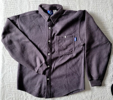 Vintage Aeroblu Gray Brushed Soft Button Up Shirt Boys L 14/16 NEW NWT