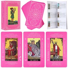 Fofeadm Pink Tarot Cards for Beginners with 4.5" x 2.6",