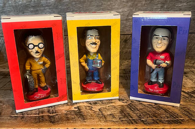 #ad Pep Boys Bobblehead Manny Moe amp; Jack Hand Painted Limited Edition Set Of 3 New $45.00