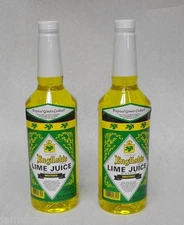 (2x) 32oz Jonathan English Sweetened BAR LIME JUICE for gimlet, margarita, drink