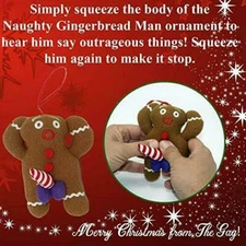 Super Dirty Disgustingly Naughty Gingerbread Man Ornaments