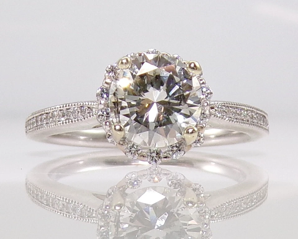 SCOTT KAY Artiste 14K White Gold Diamond Engagement Wedding Ring Size 6.5 LMB2 - Image 2 of 4