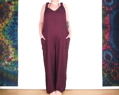 Haremslatzhose Hippie Bohemian Baggy Uni Jumpsuit - Brandneu von Bare Canvas - Bild 38 von 44