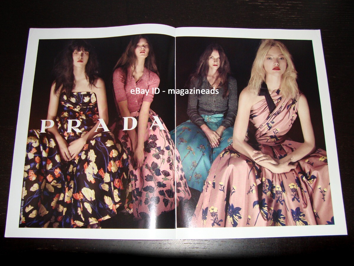 PRADA 2-Page PRINT AD Resort 2008 SASHA PIVOVAROVA Meghan Collison