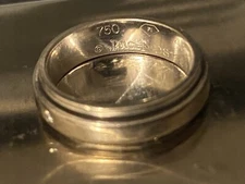 Piaget Ring #48 Women’s 750 White Gold Spinning Size 4.5