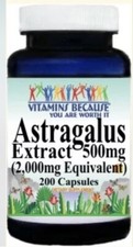 Astragalus Extract 200mg - 200 caps - Vitamins Because Expired Dez 2024