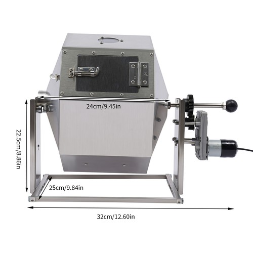 14w Rectangular Stainless Steel Silver Coffee Bean Roaster With Hook For Homes - Picture 2 of 13
