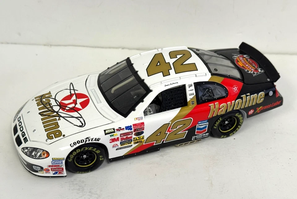 Action Jamie McMurray 2003 #42 Havoline White Gold Autographed 1:24 SIGNED RARE! - Image 3 of 4