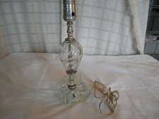 Lampada da tavolo elettrica vintage anni 60 70 vetro 11 3/4"