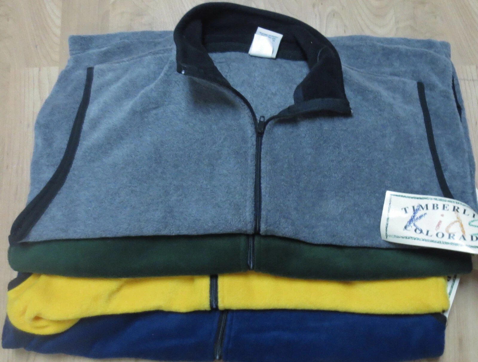 Youth Fleece Muscle Sweat Timberline L 8 pc 4 Color Polyester 2 Pocket Zipper