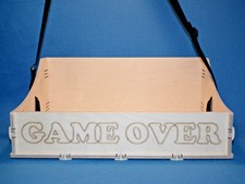 JGA Holz Bauchladen mit Beschriftung Game Over Junggesellenabschied Hochzeit