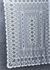 Valencia 60" x 84" Lace Tablecloth White Cotton Blend Diningroom Wedding Kitchen