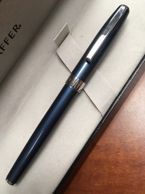 Sheaffer Sagaris Metallic Blue Roller Ball Pen -- DAMAGED BOX