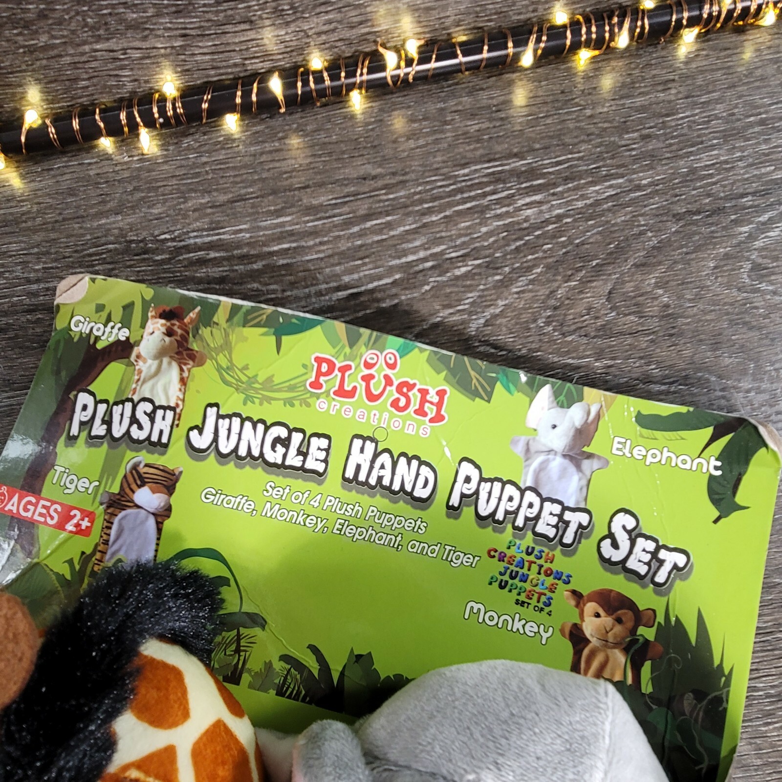Hand+Puppets+Jungle+Friends+Set+of+4+%7C+Elephant+Giraffe+Tiger+%26 ...