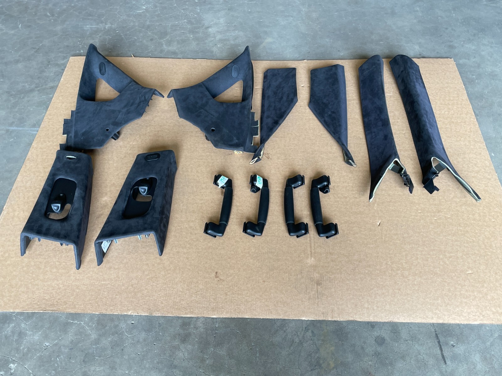 14-17 Maserati Quattroporte GTS A B C Pillar Trim Grab Handle Set Black 1574 OEM