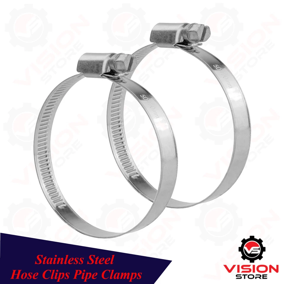 VSD Stainless Steel Hose Clips Pipe Clamps Jubilee Type Fully Stainless Steel
