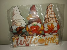 Fall Welcome Door Sign GNOME Hanging Door Decor
