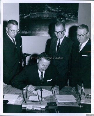 1955 Photo Gov John Love Denver Ted Yoder Sponsor Of Brotherhood Wk Event 8X10