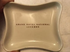 GRAND HOTEL NATIONAL LUCERNE VINTAGE CERAMIC SOUVENIR TRAY